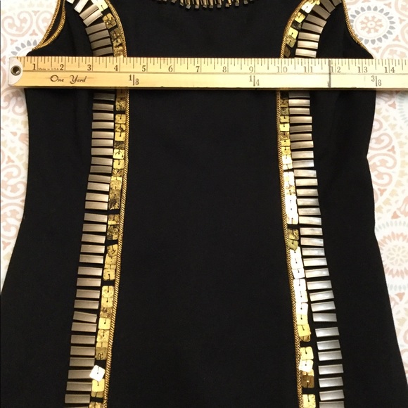 Hunt No More Black Gold Bodycon Embellished - Picture 6 of 7